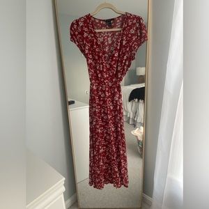 Forever 21 midi wrap dress